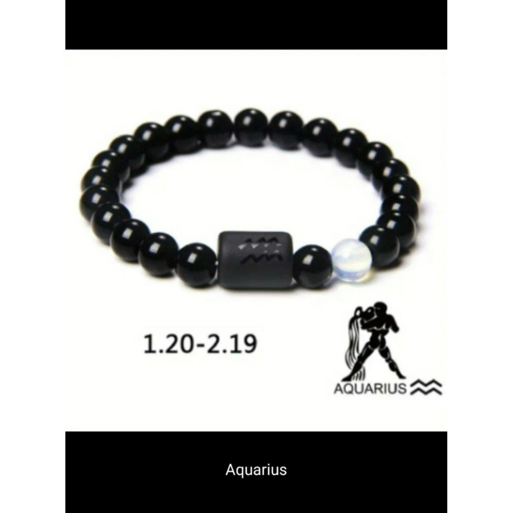 NWT - Aquarius Tiger Eye Stone Bead Bracelet (SKU 0114)